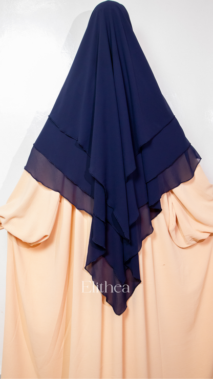 Abaya khimar 3 volants Fatima