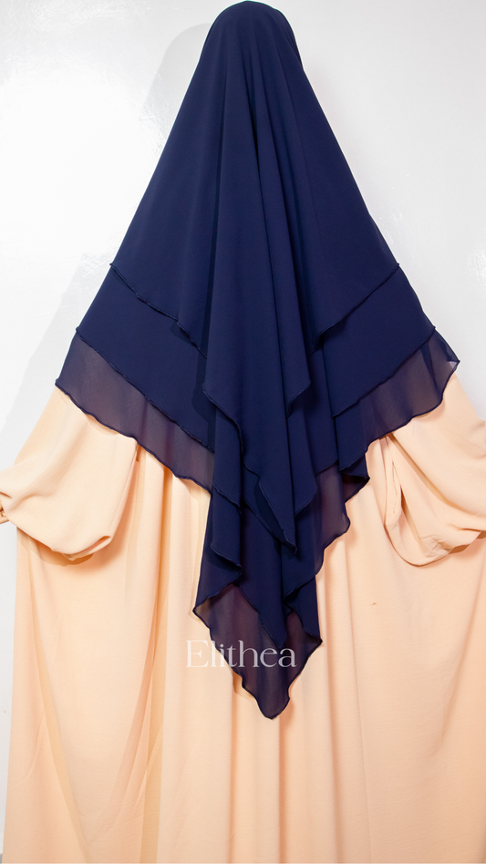 Abaya khimar 3 volants Fatima