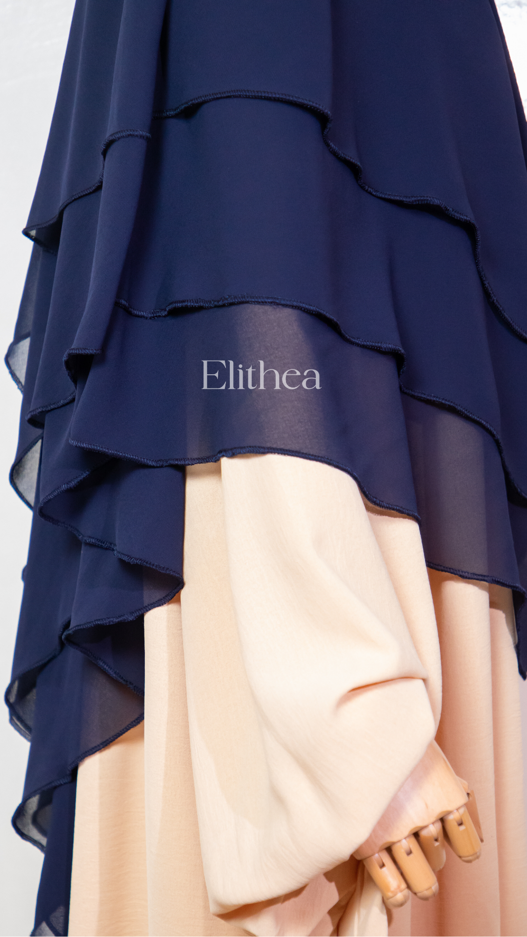 Abaya khimar 3 volants Fatima