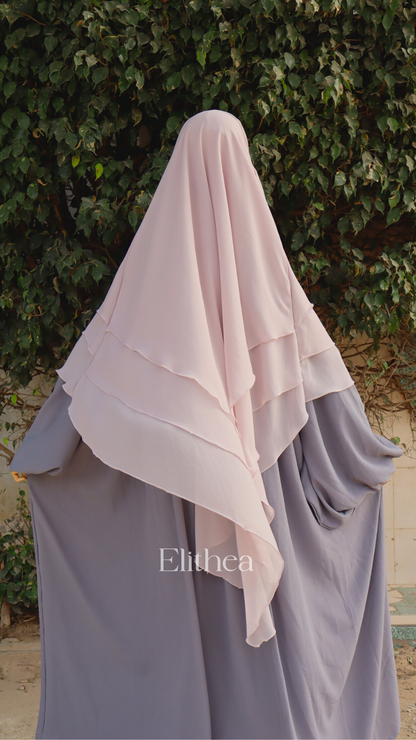 Abaya khimar 3 volants Fatima