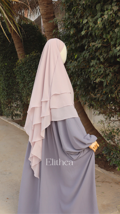 Abaya khimar 3 volants Fatima